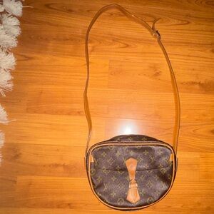 Louis Vuitton Brown Monogram Crossbody with Tan Leather Trim